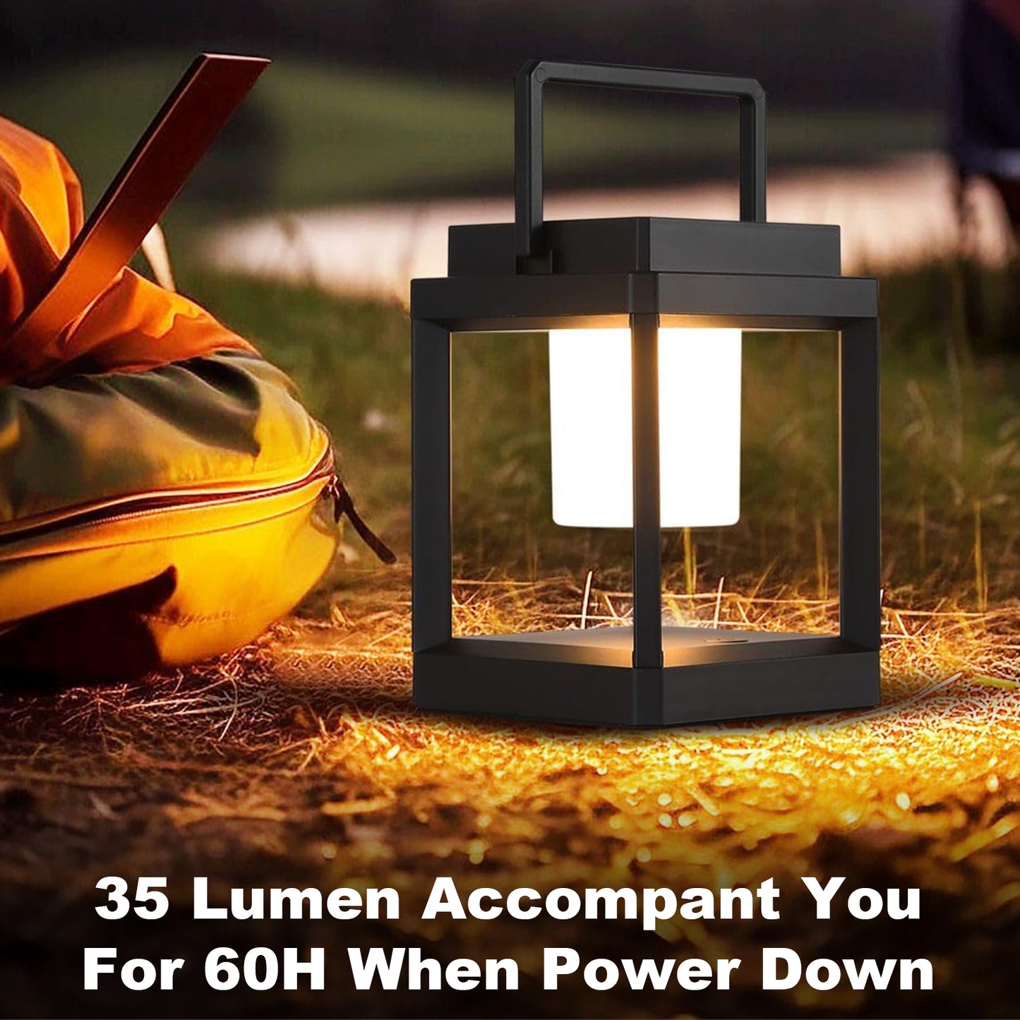 Unicozin Solar Lantern Outdoor Light, Outdoor Hanging for Patio Waterproof, 3 Brightness Levels, Rechargeable Table Light for Outside Porch Patio