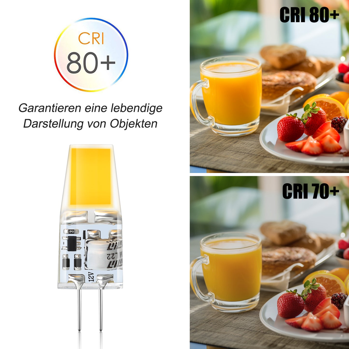 Unicozin 5er Pack G4 LED Lampen, 12V 2W 240LM G4 Led Stiftsockellampe, Warmweiß 3000K Kein Flackern, Ersatz 20W Halogenlampen, G4 LED Leuchmittel, Nicht Dimmbar