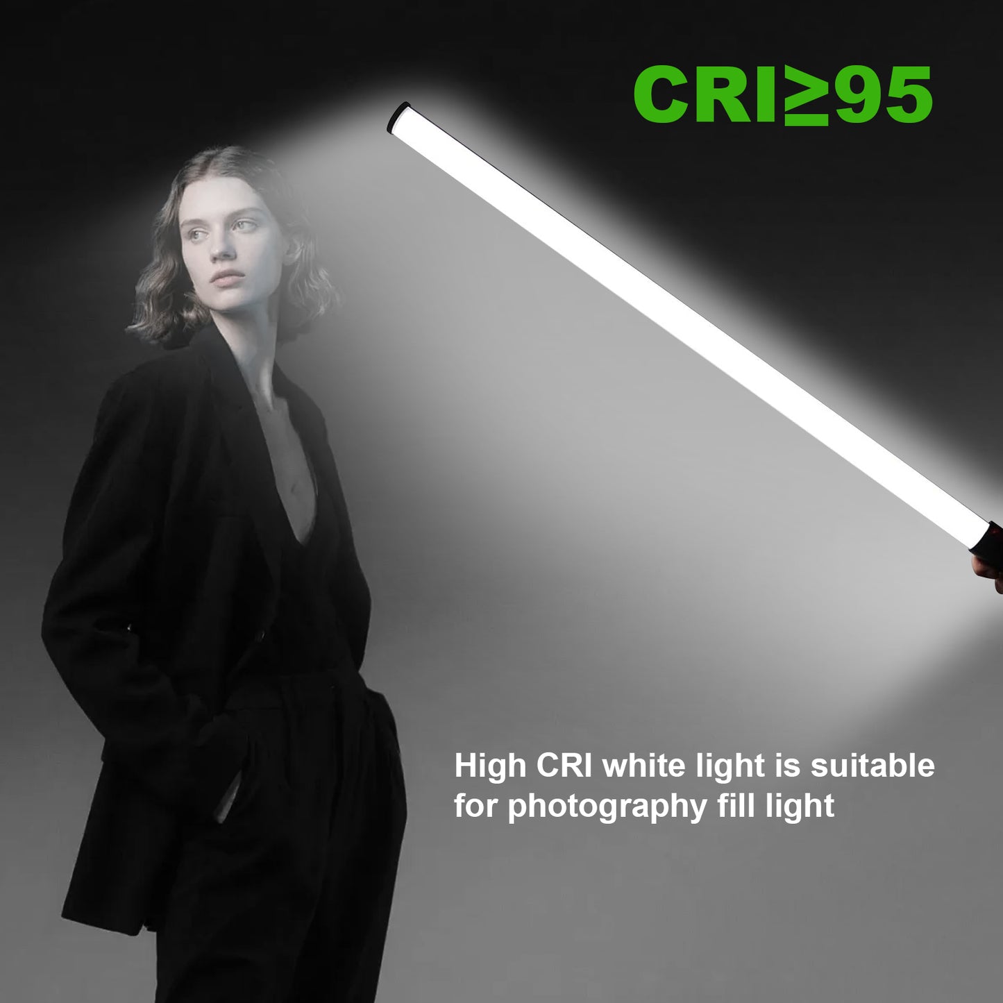 Unicozin 4 Pack RGB Tube Light Bar with Light Stand, 5200mAh Rechargeable Battery, 11-Level Brightness, 500 Lighting Effects for DJ Lighting, Dance Club and Photography Lighting