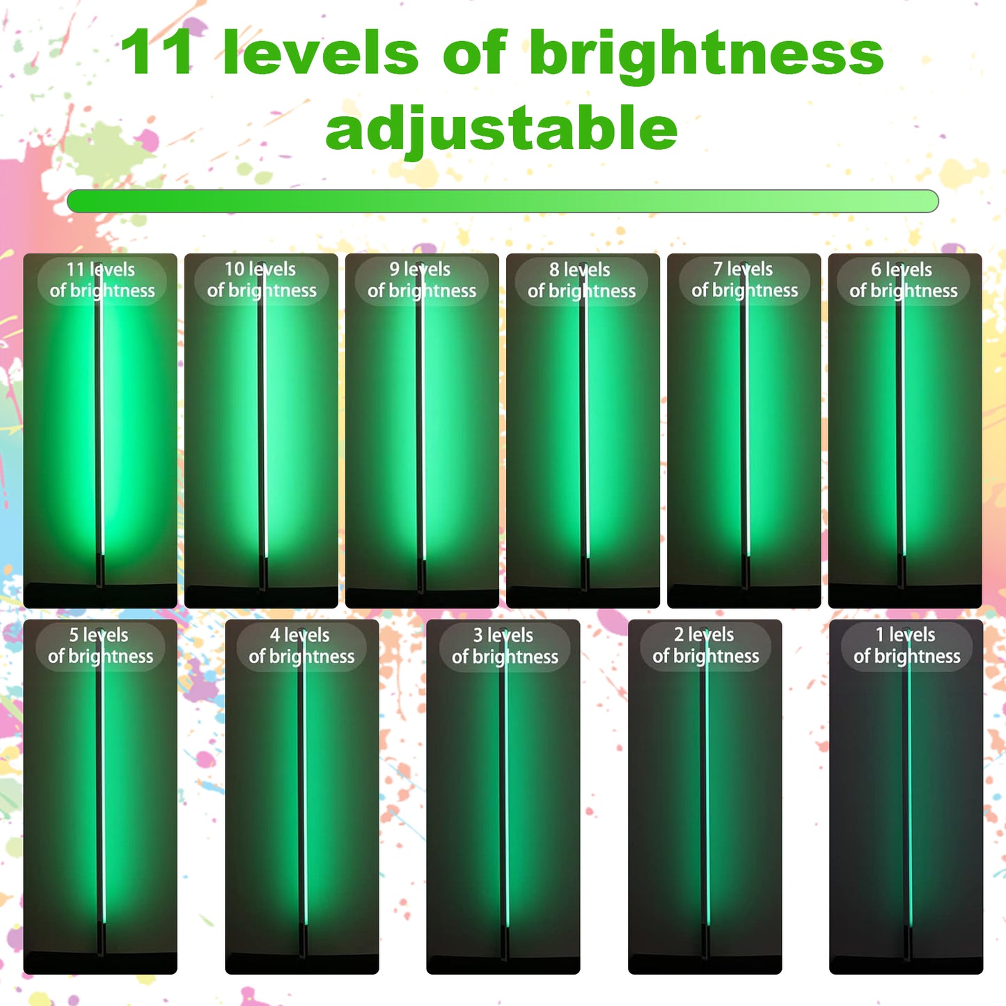 Unicozin 4 Pack RGB Tube Light Bar with Light Stand, 5200mAh Rechargeable Battery, 11-Level Brightness, 500 Lighting Effects for DJ Lighting, Dance Club and Photography Lighting